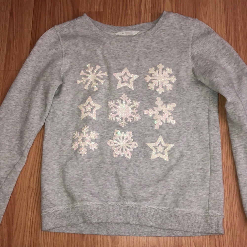 Crew neck snowflake sweater